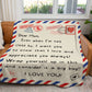 Gift For Mom | Mom I Love You Letter Postcard Throw Blanket