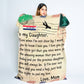 To My Daughter | Postcard Letter Throw Blanket 50x60 | From Mom
