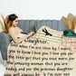 To My Daughter | Postcard Letter Throw Blanket 50x60 | From Dad