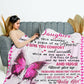 To My Daughter | Pink Butterfly Throw Blanket 50x60 | From Mom