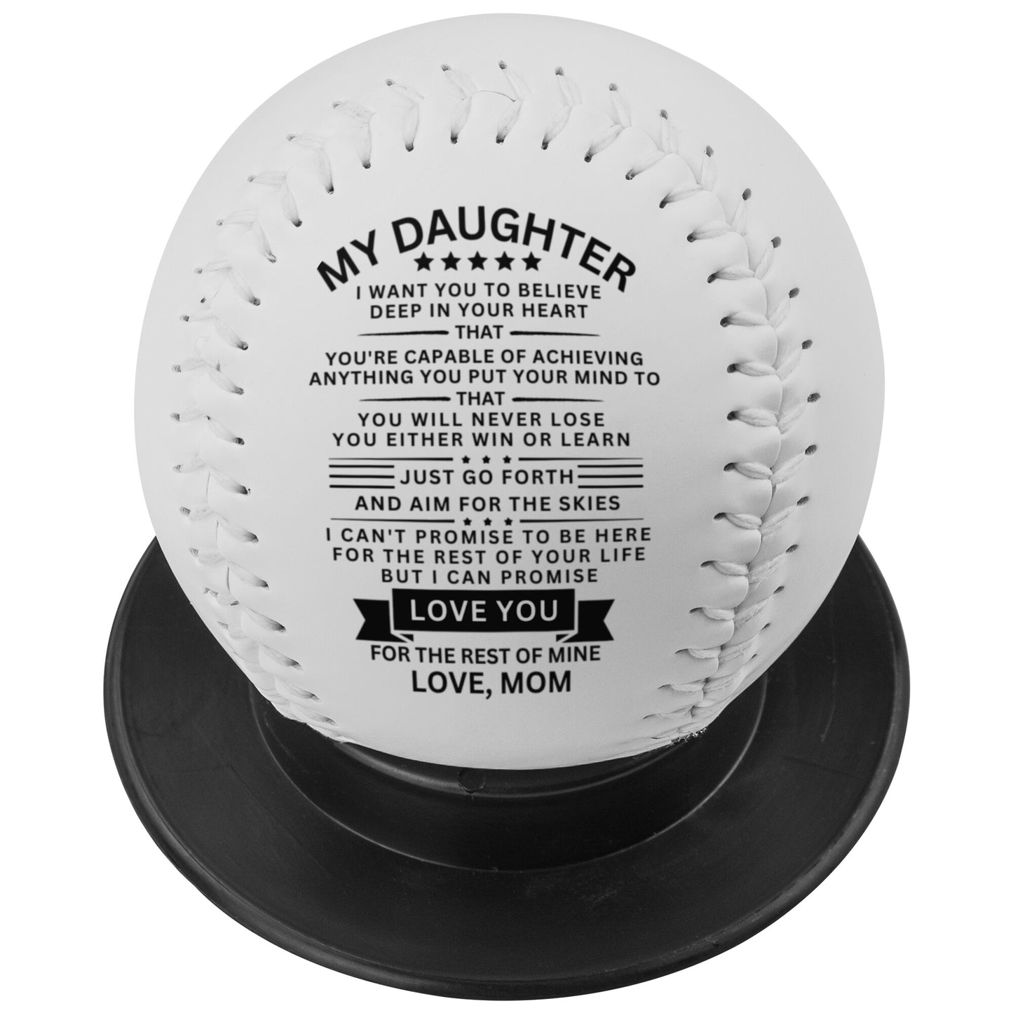 Softball - Achieve Anything | To Daughter | From Mom
