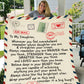 To My Daughter | Letter Postcard Throw Blanket 50x60 | From Mom