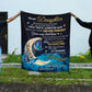 To My Daughter | To The Moon Throw Blanket 50x60  | From Mom