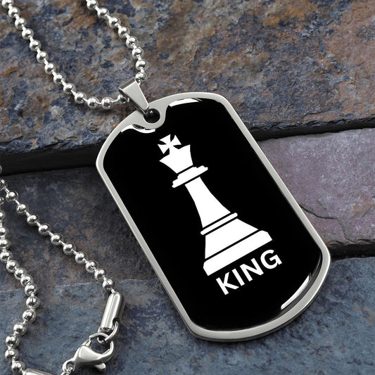 Gift For Him | King Dog Tag Necklace
