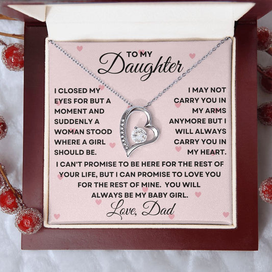 Gift For Daughter | Forever Love Necklace | To Daughter | From Dad