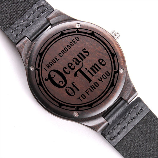 Gift For Him | Engraved Wooden Watch - Oceans Of Time