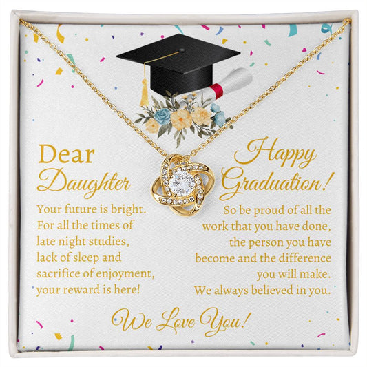 Gift For Daughter | Love Knot Necklace - Graduation