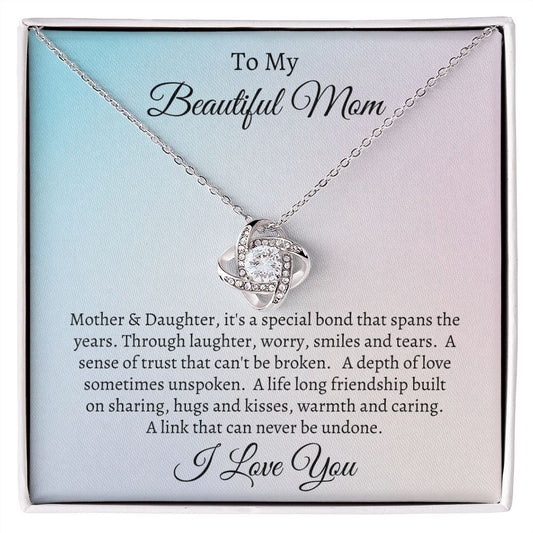 Gift For Mom | Bond Love Knot Necklace From Daughter