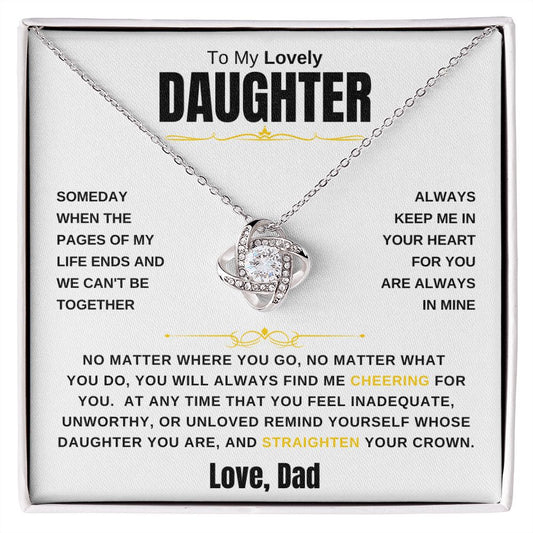 Gift For Daughter | Love Knot Necklace - Cheering From Dad