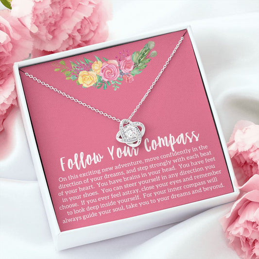 Gift For Graduate | Love Knot Necklace - Follow Your Compass