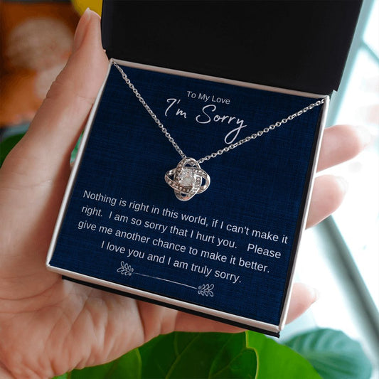 Apology Gift | Love Knot Necklace - Sorry