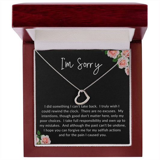 Apology Gift | Delicate Heart Necklace - I'm Sorry