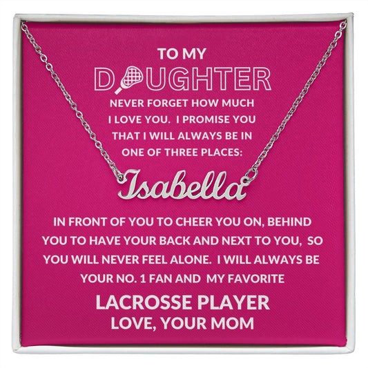 Gift For Daughter | Custom Name/Number Necklace - LacrosseFrom Mom