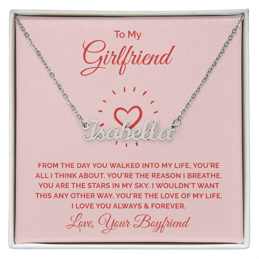 Gift For Girlfriend | Custom Name Necklace - Love Of My Life