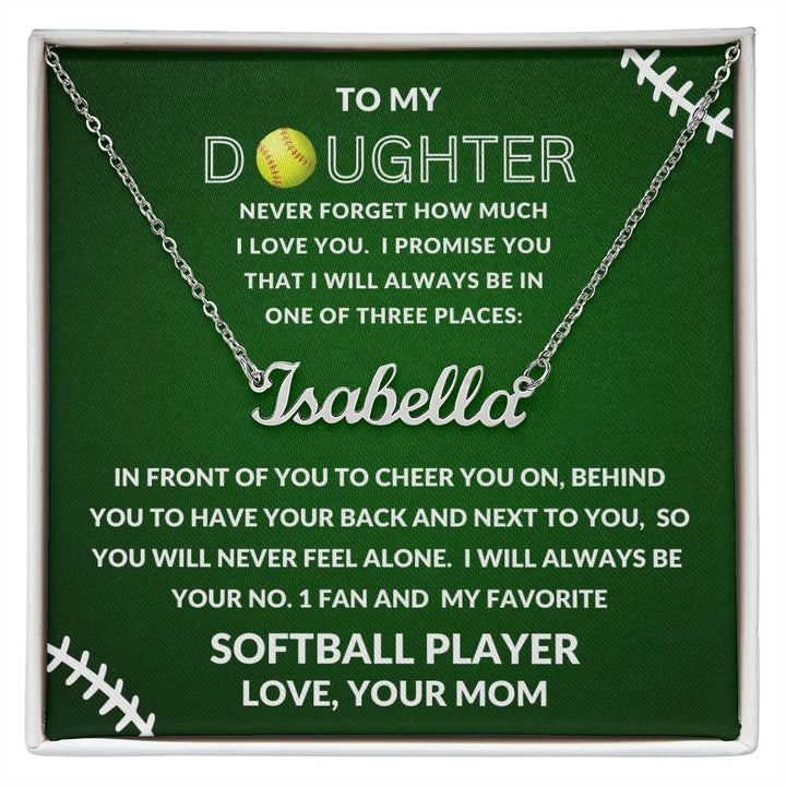 Custom sales softball necklace