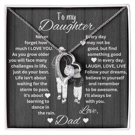 Gift For Daughter | Forever Love Necklace - Father & Daughter From Dad