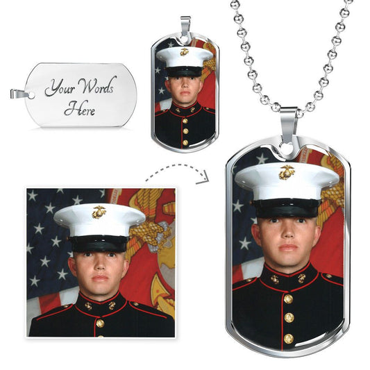 Personalized Custom Engraved Dog Tag Necklace