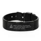 Gift For Him | Motorcycle Ride Safe Black Shark Mesh Stainless Steel Engraved Bracelet