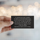 Engraved Aluminum Love Note Wallet Insert Card | To Soulmate