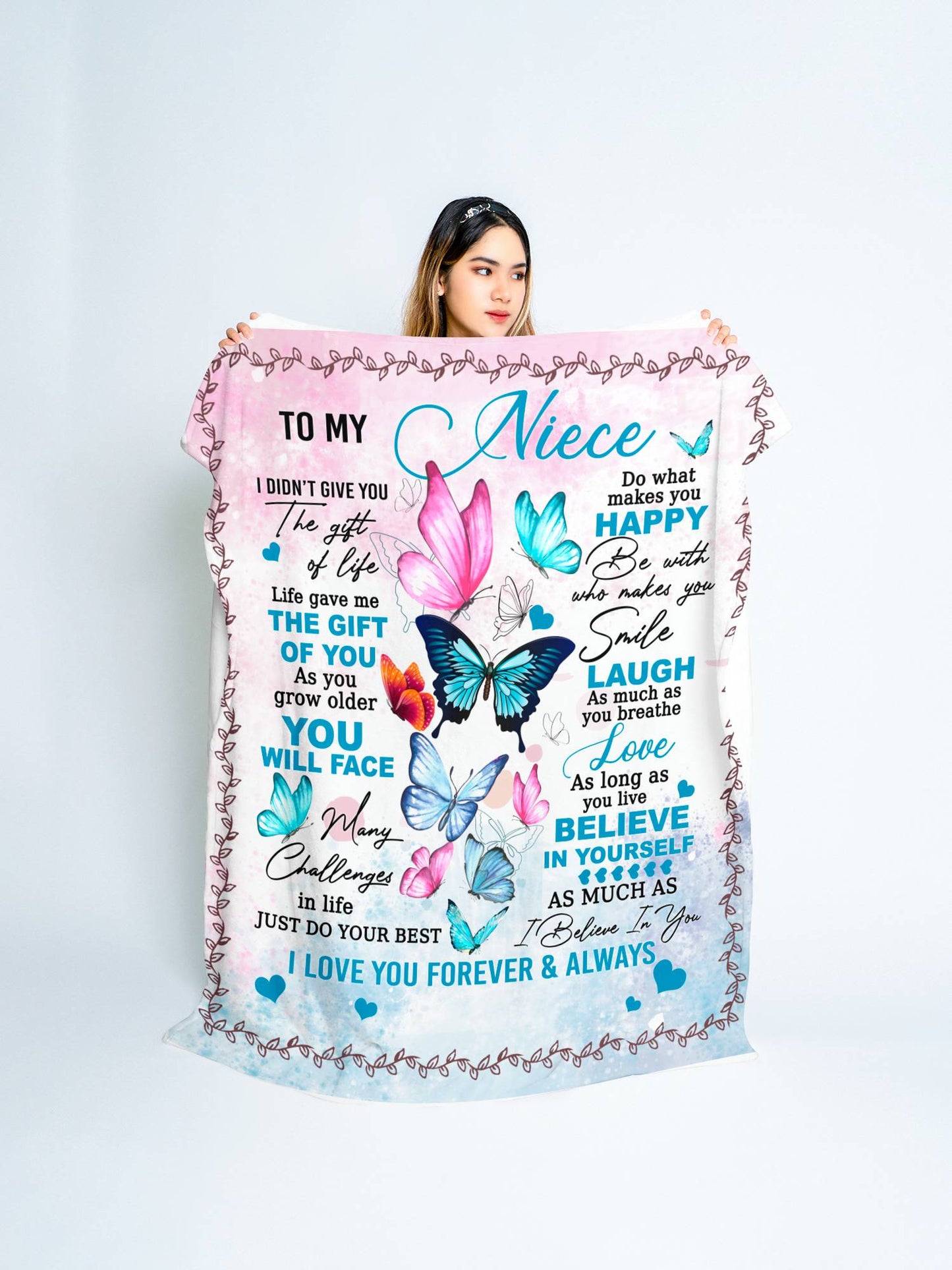 Happy Butterflies Blanket 50x60 | To Niece