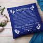 Dear Mommy Personalized Baby Name Large Square Pillow 18x18 - Blue