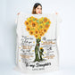 To My Daughter | Sunflower Tree Throw Blanket 50x60 | From Mom